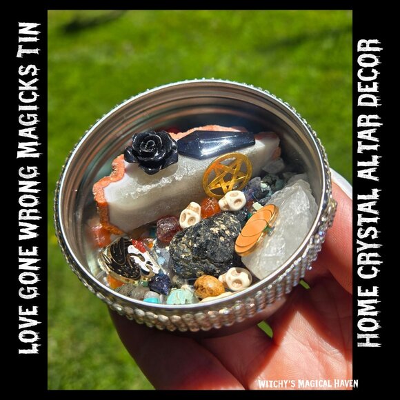 Spooky Love Gone Wrong Halloween Magicks Altar Home Decor Tin - Picture 5 of 8